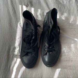 all black high top converse